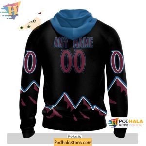 Personalized Colorado Avalanche Hoodie NHL Team 3D Blackout Design 2
