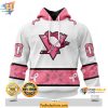 Personalized NHL Pittsburgh Penguins 3D Hoodie in Pink Ribbon Style for Awareness Month