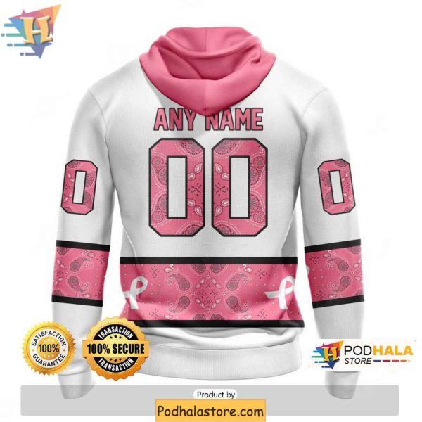 Personalized NHL Pittsburgh Penguins 3D Hoodie in Pink Ribbon Style for Awareness Month