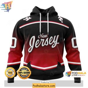 Personalized New Jersey Devils 3D Hoodie Gradient Design for NHL Fans 1