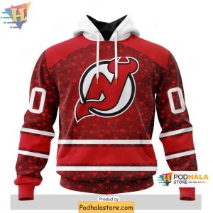 Personalized New Jersey Devils 3D Hoodie Valentine Gift for NHL Fans 1