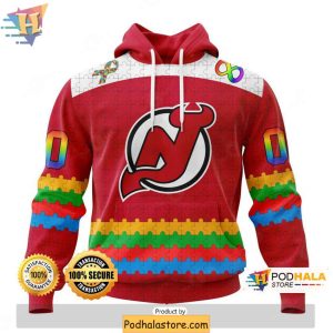 Personalized New Jersey Devils 3D Hoodie for Autism Awareness Support 1
