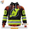 Personalized New Jersey Devils Hoodie with Firefighter Tribute Design