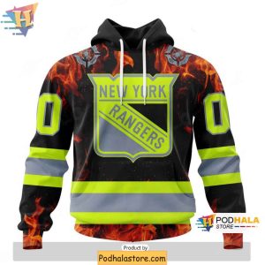 Personalized New York Rangers Hoodie 3D Firefighter Inspired NHL Merch 1
