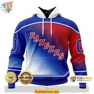 Personalized New York Rangers Hoodie 3D Gradient Style Sweatshirt 1