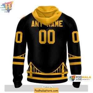Personalized Pittsburgh Penguins 3D Hoodie Fan Apparel Blackout Design 2