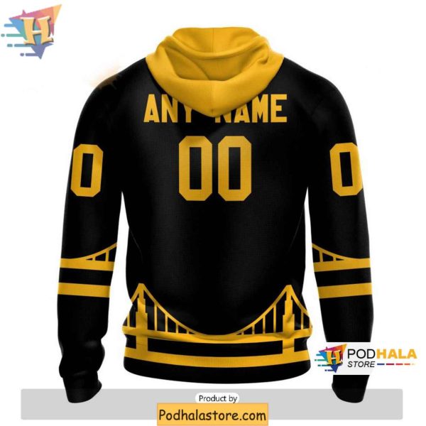 Personalized Pittsburgh Penguins 3D Hoodie Fan Apparel Blackout Design
