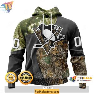 Personalized Pittsburgh Penguins 3D Hoodie with Camo Design and Team Logo 1