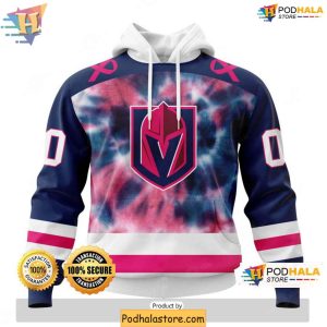 Personalized Vegas Golden Knights 3D Hoodie Pink Ribbon Fight Breast Cancer Awareness Apparel 1