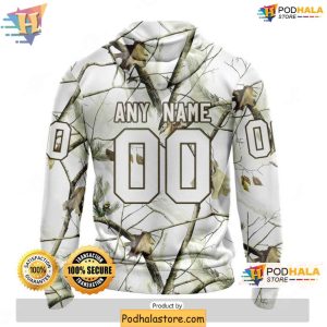 Personalized Vegas Golden Knights 3D Hoodie White Winter Camo Design Style 2