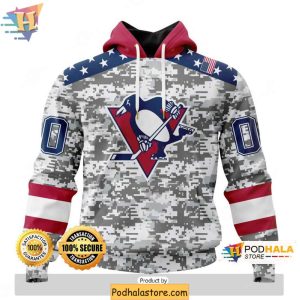 Pittsburgh Penguins 3D Hoodie Camo Design Personalized NHL Apparel 1