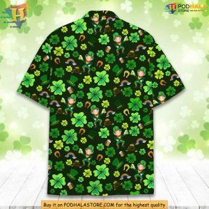 Shamrock Hawaiian Shirt Lucky Clover St Patricks Day Irish Themed Shirt 3