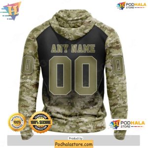 Vegas Golden Knights 3D Hoodie Custom Camo Veterans Tribute Design 2