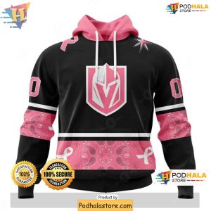 Vegas Golden Knights 3D Hoodie Support Breast Cancer Awareness Clothing 1