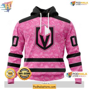 Vegas Golden Knights 3D Hoodie Supporting Breast Cancer Awareness Month 1