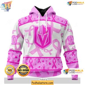 Vegas Golden Knights Hoodie 3D Design Pink Ribbon Awareness Month Edition 1