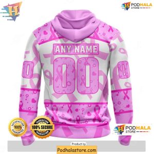 Vegas Golden Knights Hoodie 3D Design Pink Ribbon Awareness Month Edition 2