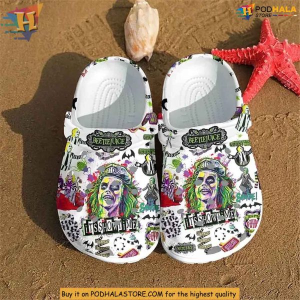 Beetlejuice Crocs Comfortable Movie Footwear Classic Horror Comedy Design