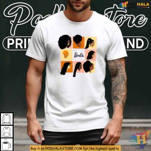Black Barbie T Shirt, Barbie-Inspired Diversity Tee, Afro Barbie Fashion