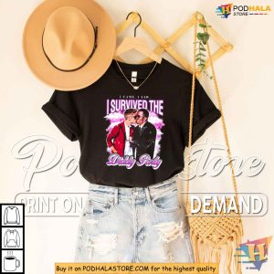 Diddy Shirt, Survived the Party Meme Tee, Funny Hip-Hop Satire Fashion