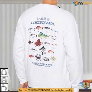 H and M Okinawa Shirt Japanese Marine Life Print Catch and Release Style 2