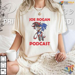 Joe Rogan Podcast Shirt, Shadow and Sonic Absurdist Humor Parody Tee