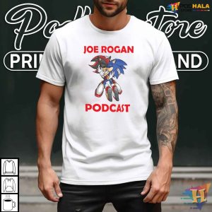 Joe Rogan Podcast Shirt Shadow and Sonic Absurdist Humor Parody Tee 2