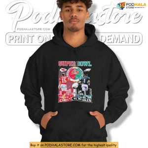 Kansas City Chiefs Philadelphia Eagles Super Bowl 2025 Showdown Shirt 3