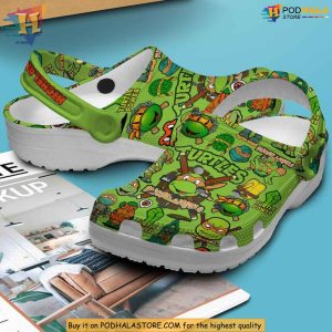 Michelangelo Ninja Turtle Crocs TMNT Cartoon Clogs for Kids and Adults 2