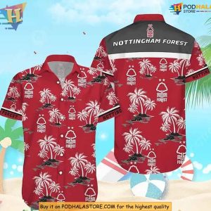Nottingham Forest Hawaiian Shirt, Premier League Football Fan Apparel