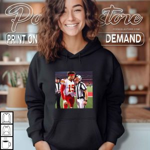 Patrick Mahomes Kissing Ref Shirt, Sports Meme NFL Satire Game Day Tee