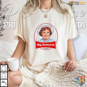 Retro Big Deborah Shirt Satirical Branding Meme Apparel for Snack Lovers 4