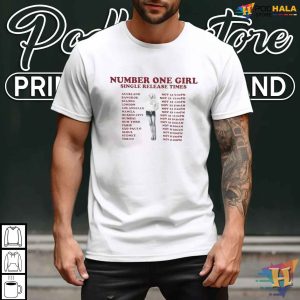 Rose Number One Girl Shirt Global Release Date Tee for Music Fans 3