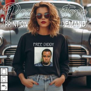 Sean Combs Free Diddy Shirt Hip Hop Streetwear Celebrity Fashion 2