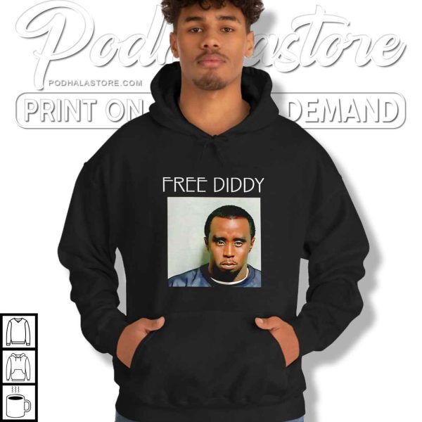 Sean Combs Free Diddy Shirt Hip Hop Streetwear Celebrity Fashion