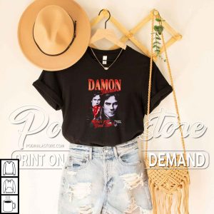 The Vampire Diaries Damon Salvatore Shirt Dark Romance Mystic Falls Tee 2