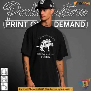 There Are Two Wolves Inside Me Shirt, Funny Dark Humor Meme Graphic Tee