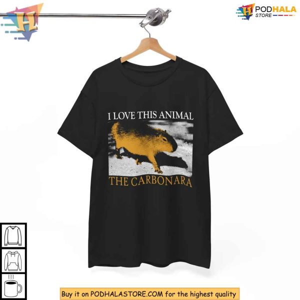 Capybara Carbonara Meme Shirt, Funny Animal Aesthetic for Internet Lovers