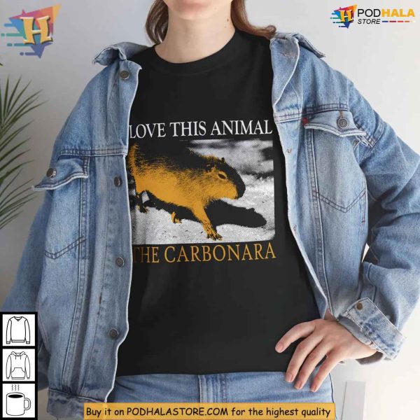 Capybara Carbonara Meme Shirt, Funny Animal Aesthetic for Internet Lovers