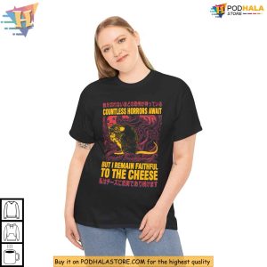 Faithful To The Cheese Cult Aesthetic Shirt Japanese Horror Rat Design 2
