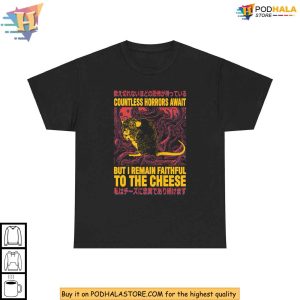 Faithful To The Cheese Cult Aesthetic Shirt Japanese Horror Rat Design 3
