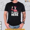 Funny Book Character Red and White Shirt, I'm Right Here Graphic Shirt