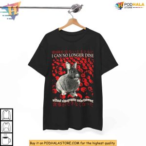 I Can No Longer Dine Rabbit Aesthetic Shirt, Vaporwave Japanese Style