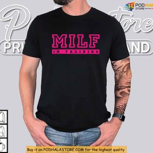 Milf Manga Shirt Confident Anime Girl Humor Tee with Milf in Training Quote