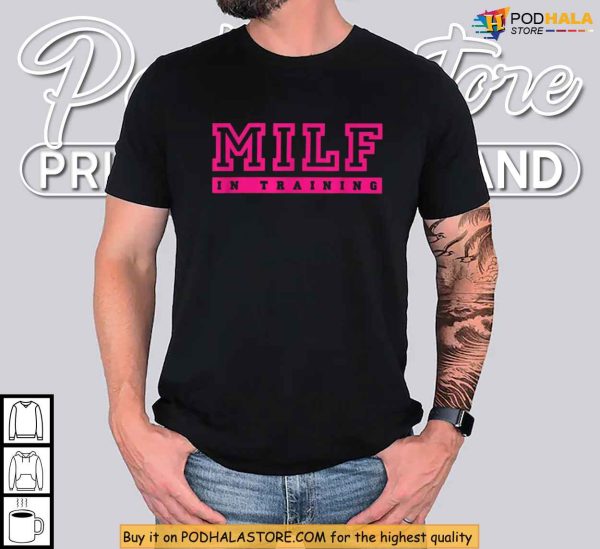 Milf Manga Shirt Confident Anime Girl Humor Tee with Milf in Training Quote