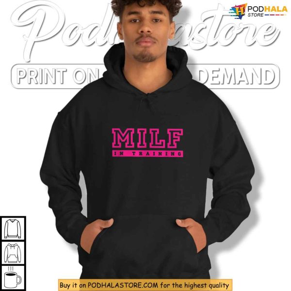 Milf Manga Shirt Confident Anime Girl Humor Tee with Milf in Training Quote