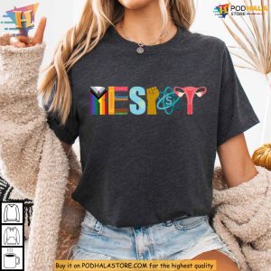 Resist Shirt With Pride Flag Earth Fist Science Uterus Graphic Art 2