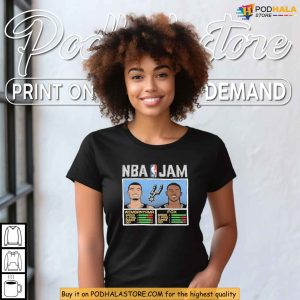 Victor Wembanyama Spurs NBA Jam Mashup Shirt with Deaaron Fox Art 2