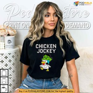 Chicken Jockey Minecraft Zombie On Chicken Pixel Gamer Meme Shirt 2