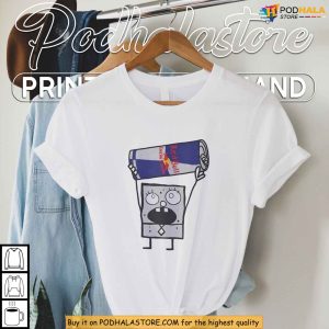 Doodlebob Red Bull Energy Meme Culture Shirt for Cartoon Fans